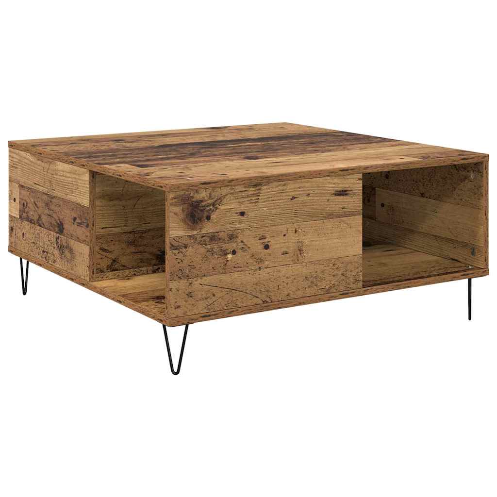 Mesa de centro, mesa baixa, madeira antiga 80 x 80 x 36,5 cm