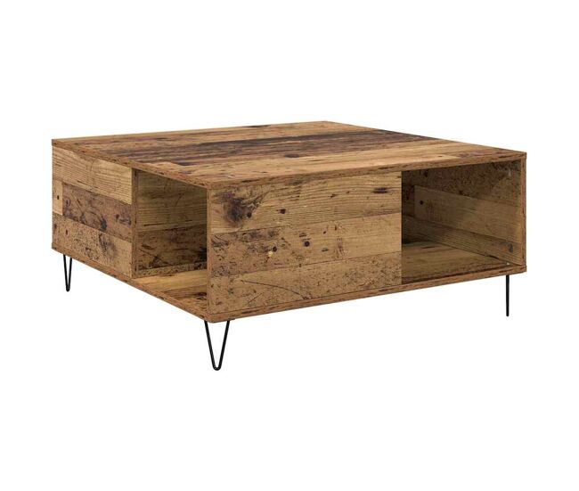 Mesa de centro, mesa baixa, madeira antiga 80 x 80 x 36,5 cm