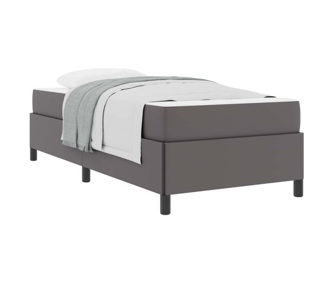 Estrutura de cama de solteiro para adultos com colchão - cinzeto 100 x 200 cm tecido