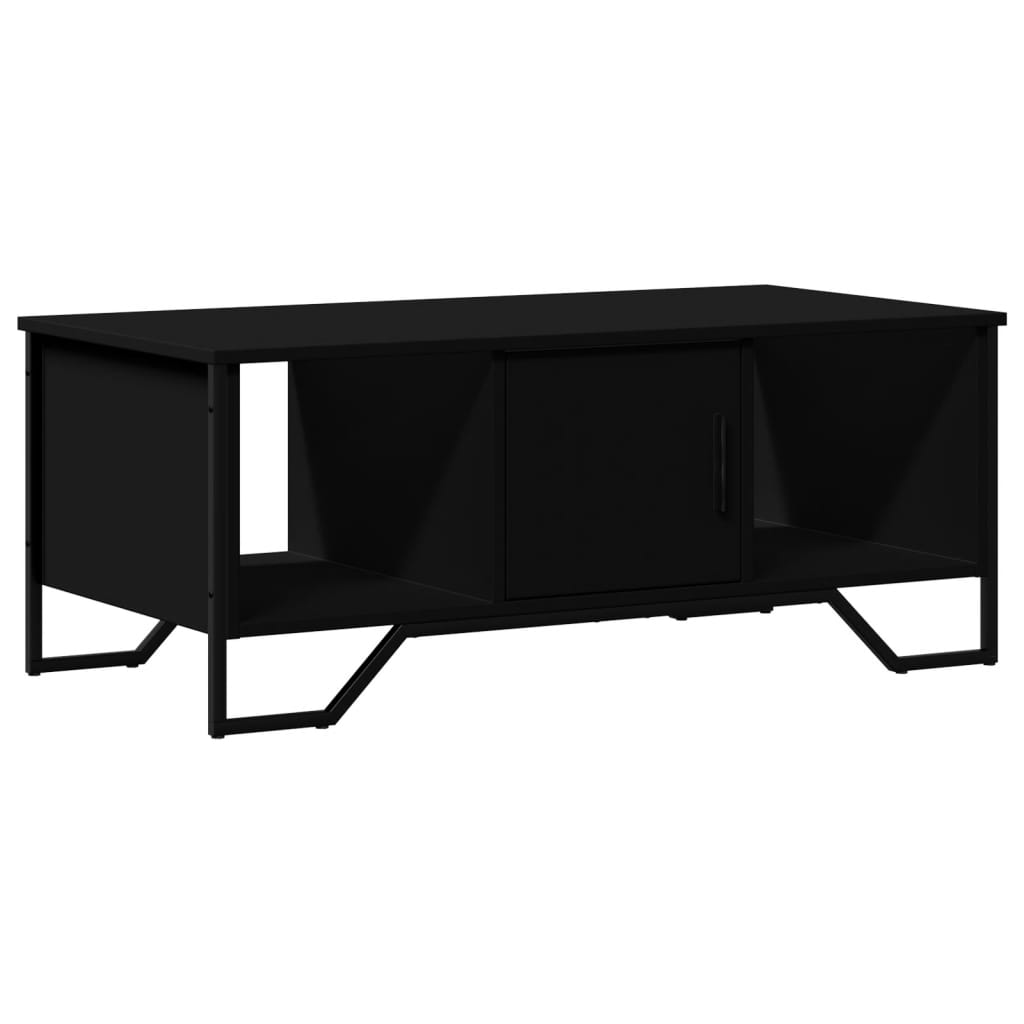 Mesa de centro, mesa baixa, 100x51x40 cm derivados de madeira preto