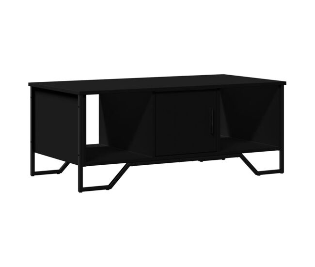Mesa de centro, mesa baixa, 100x51x40 cm derivados de madeira preto