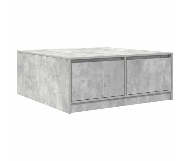 Mesa de centro, mesa baixa, com gavetas 100x100x40 cm cinzento-cimento