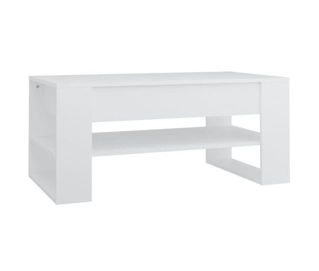 Mesa de centro, mesa baixa, 102x55x45 cm madeira processada branco