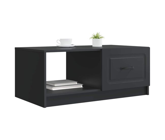 Mesa de centro, mesa baixa, preto 90 x 50 x 37 cm derivados de madeira