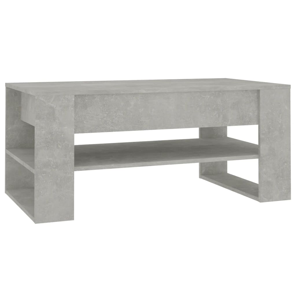 Mesa de centro, mesa baixa, 102x55x45 cm madeira processada cinza cimento