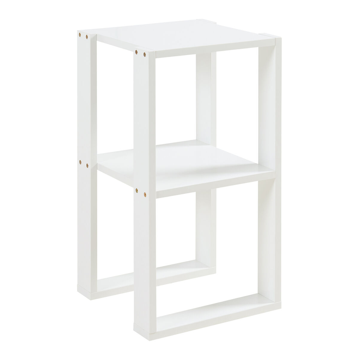 Mesa de apoio thyholm com prateleira 55x30x30 cm branco [en.casa]
