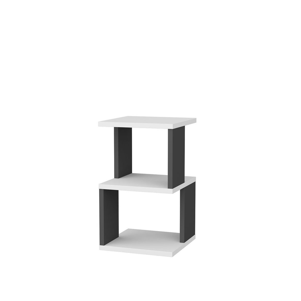 Mesa de cabeceira em madeira  - 30 x 30 x 49 cm - blanc