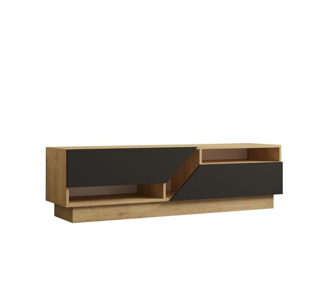 Movel tv em madeira "yaprak" - 160 x 40 x 45 cm - saphir, antracite