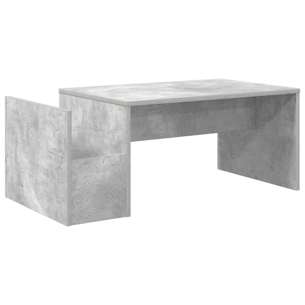 Mesa de centro, mesa baixa, cinzento 90 x 45 x 35 cm madeira processada