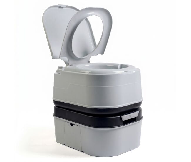 Briebe wc1195g sanita química portátil para adultos 24l camper, campismo, caravana, auto caravana, wc, , cinza