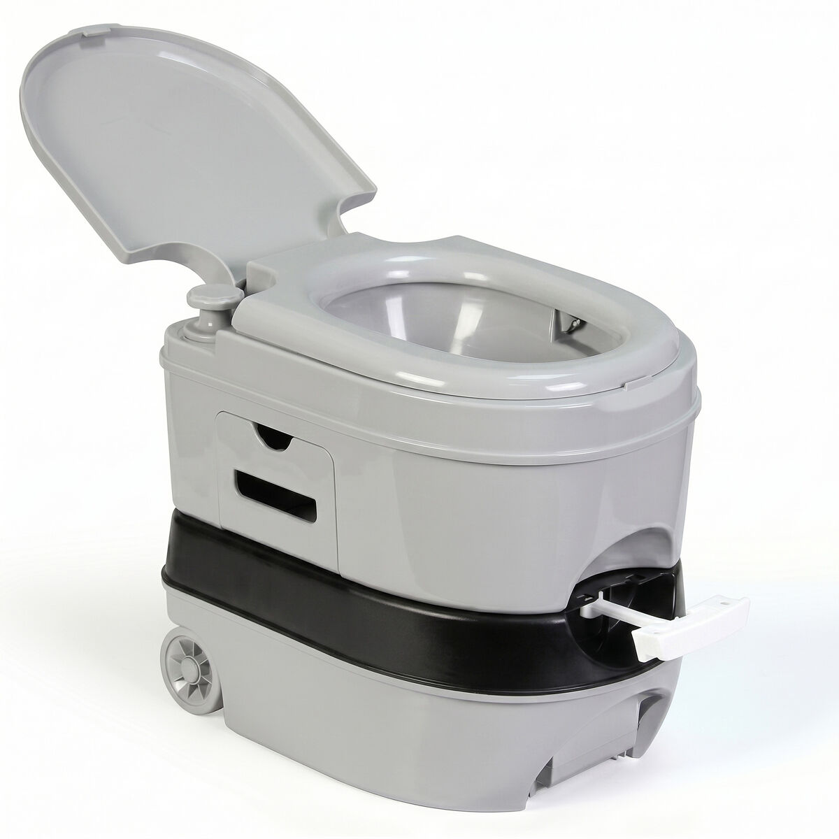 Briebe wc1196g sanita química portátil com rodas 22l camper, campismo, caravana, auto caravana, wc, , cinza