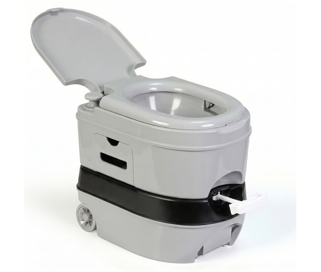 Briebe wc1196g sanita química portátil com rodas 22l camper, campismo, caravana, auto caravana, wc, , cinza