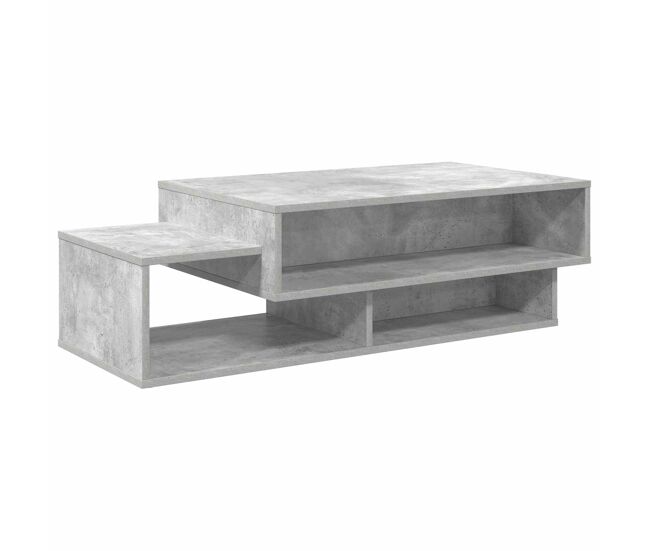 Mesa de centro, mesa baixa, cinzento 105 x 50 x 32,5 cm madeira processada