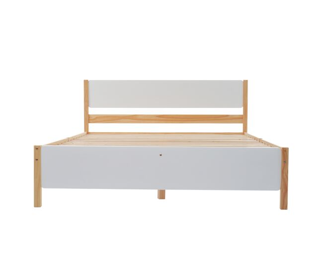 Estrado de madeira para cama de casal 140x200 cm - branco