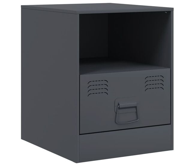 Soluna home - mesas de cabeceira aço laminado a frio 34,5 x 39 x 44 cm