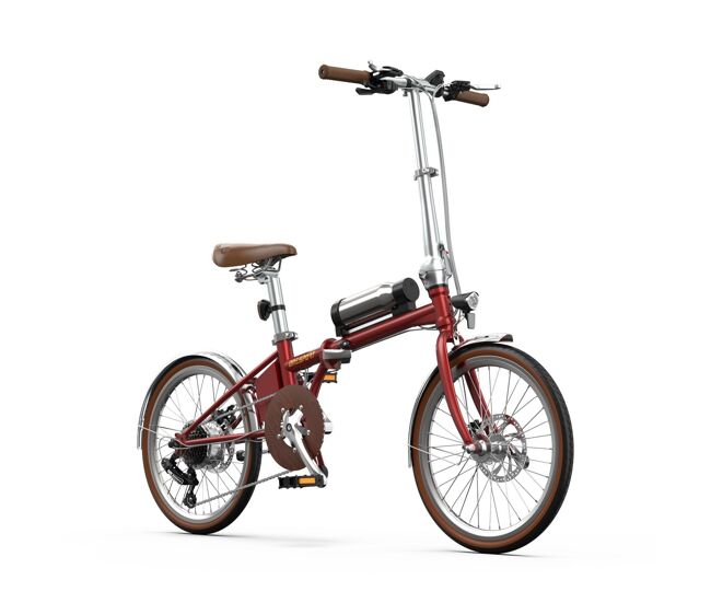 Bicicleta elétrica onesport ot02 pro - motor 250w bateria 36v5.2ah pneus de 20” travões a disco mecânicos - vermelho