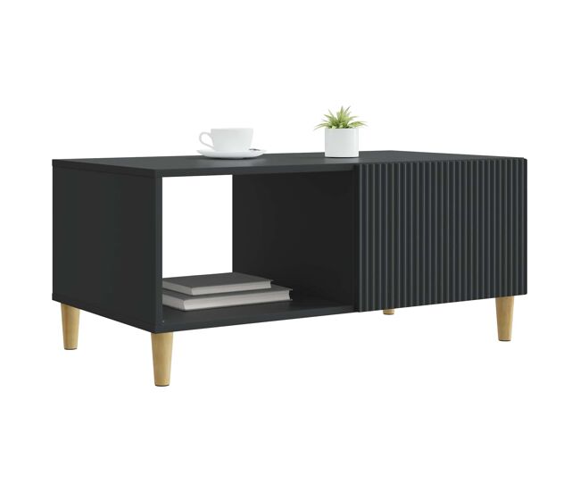 Mesa de centro, mesa baixa, preto 90 x 50 x 40 cm derivados de madeira