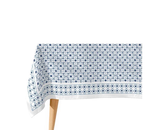 Toalha de mesa impermeável crosses - 100% algodão - 150x150 cm