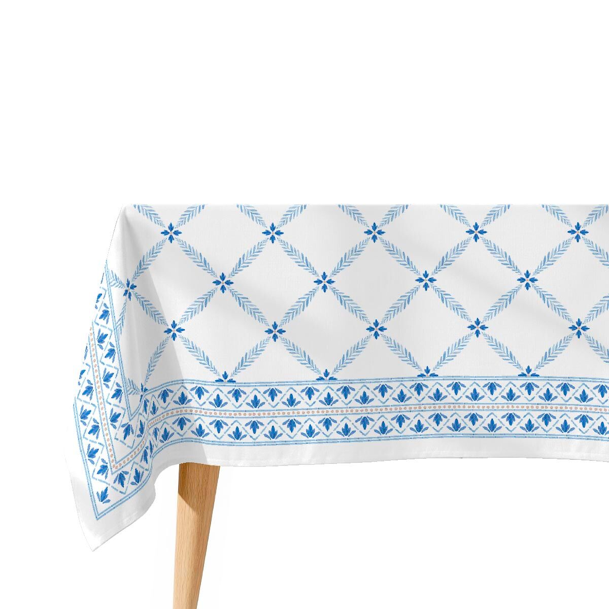 Toalha de mesa impermeável tesela - 100% algodão - 150x150 cm