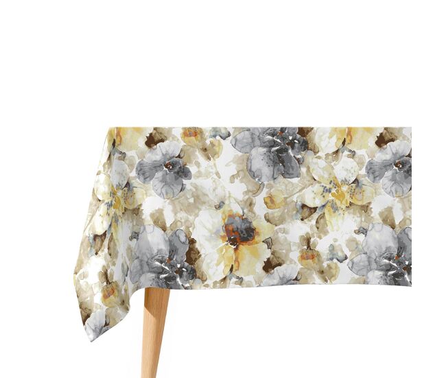 Toalha de mesa impermeável nebbia - 100% algodão - 140x250 cm
