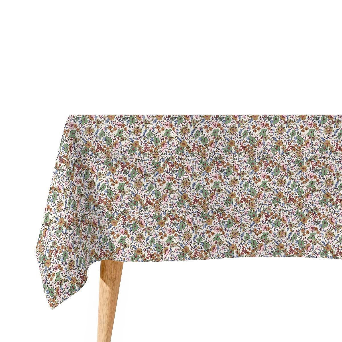 Toalha de mesa impermeável susie - 100% algodão - 140x140 cm