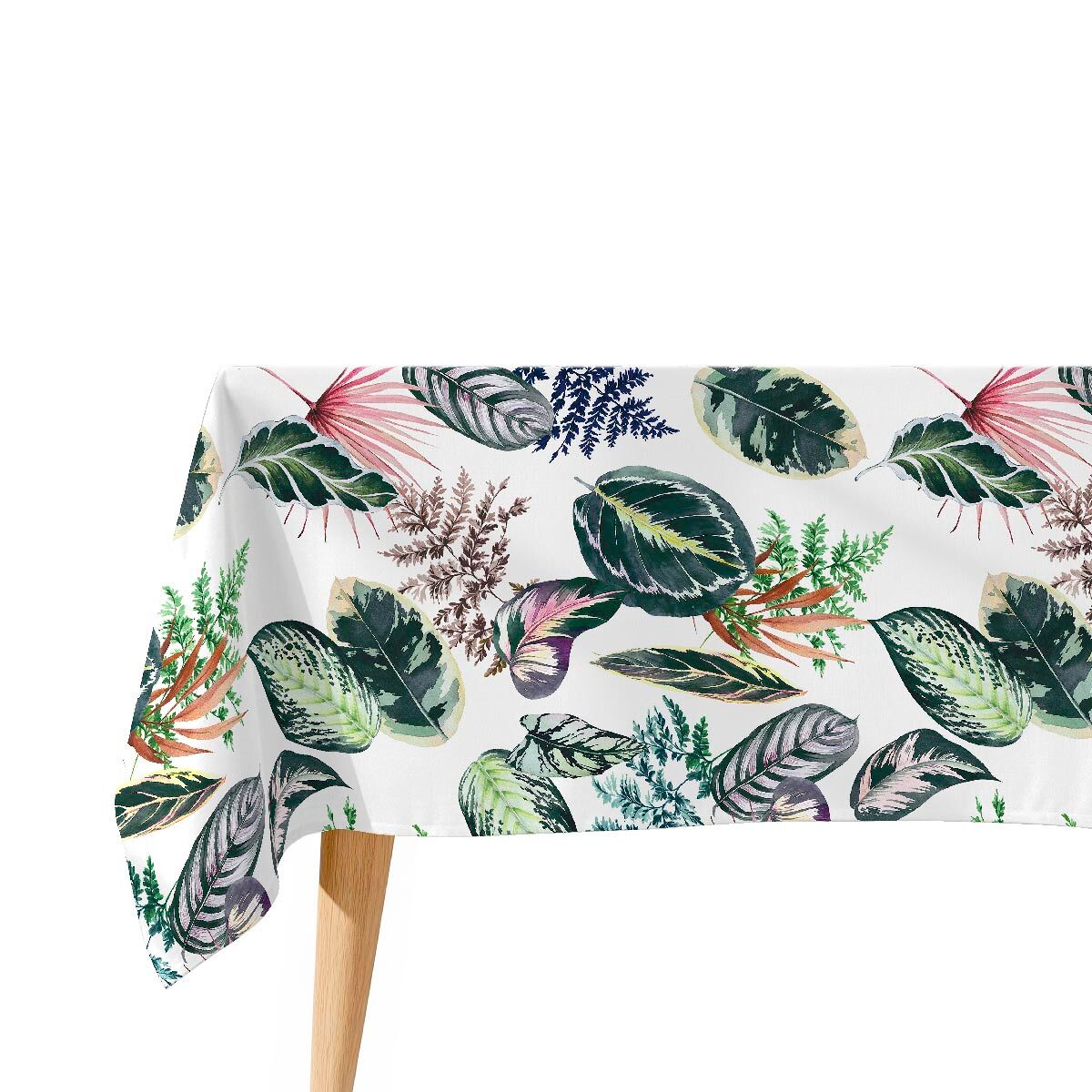Toalha de mesa impermeável tropalm - 100% algodão - 140x140 cm