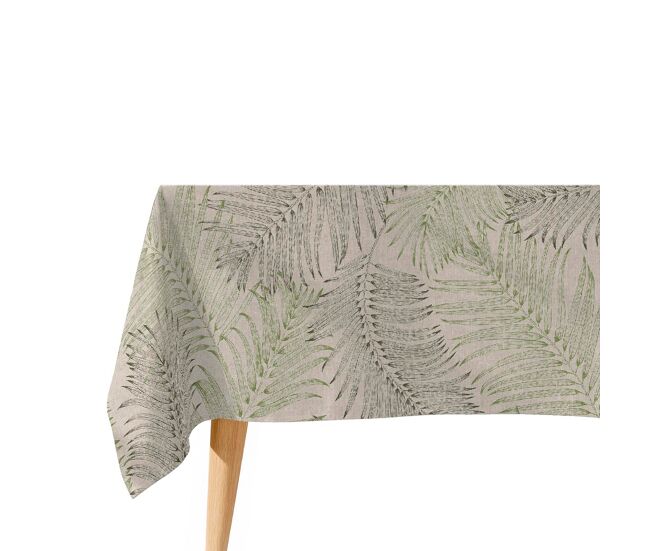 Toalha de mesa impermeável fronda - 100% algodão - 140x200 cm