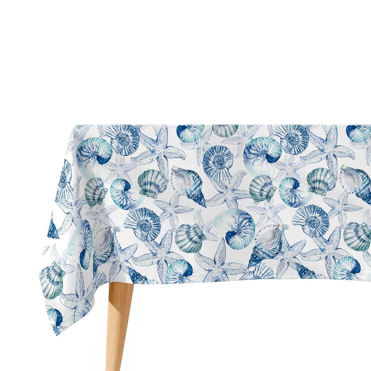 Toalha de mesa impermeável shell - 100% algodão - 150x150 cm