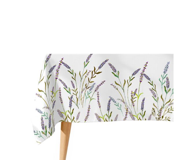 Toalha de mesa 100% algodão lavender 150x250 cm