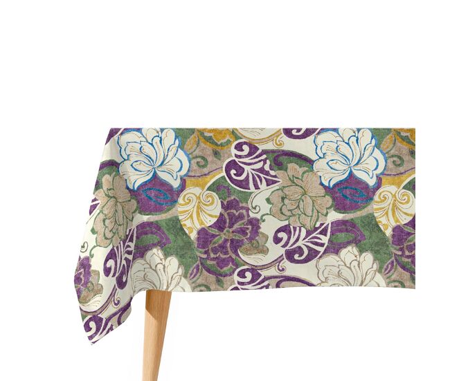 Toalha de mesa impermeável nile - 100% algodão - 150x200 cm
