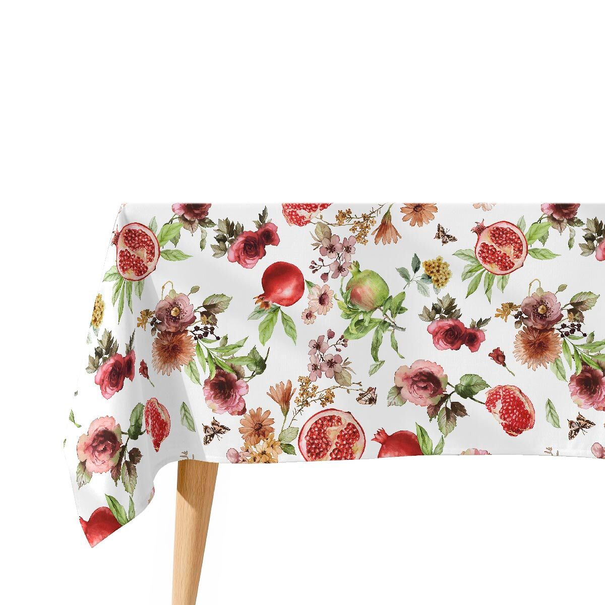 Toalha de mesa impermeável mingrana - 100% algodão - 140x250 cm