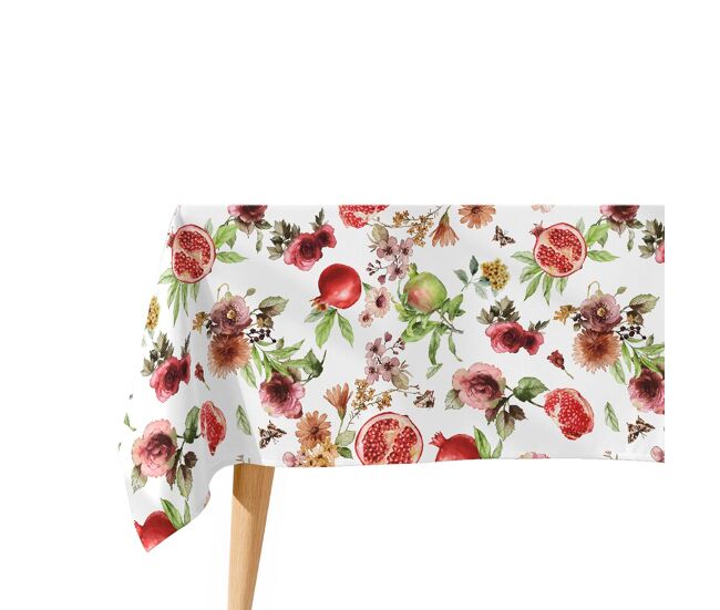 Toalha de mesa impermeável mingrana - 100% algodão - 140x250 cm