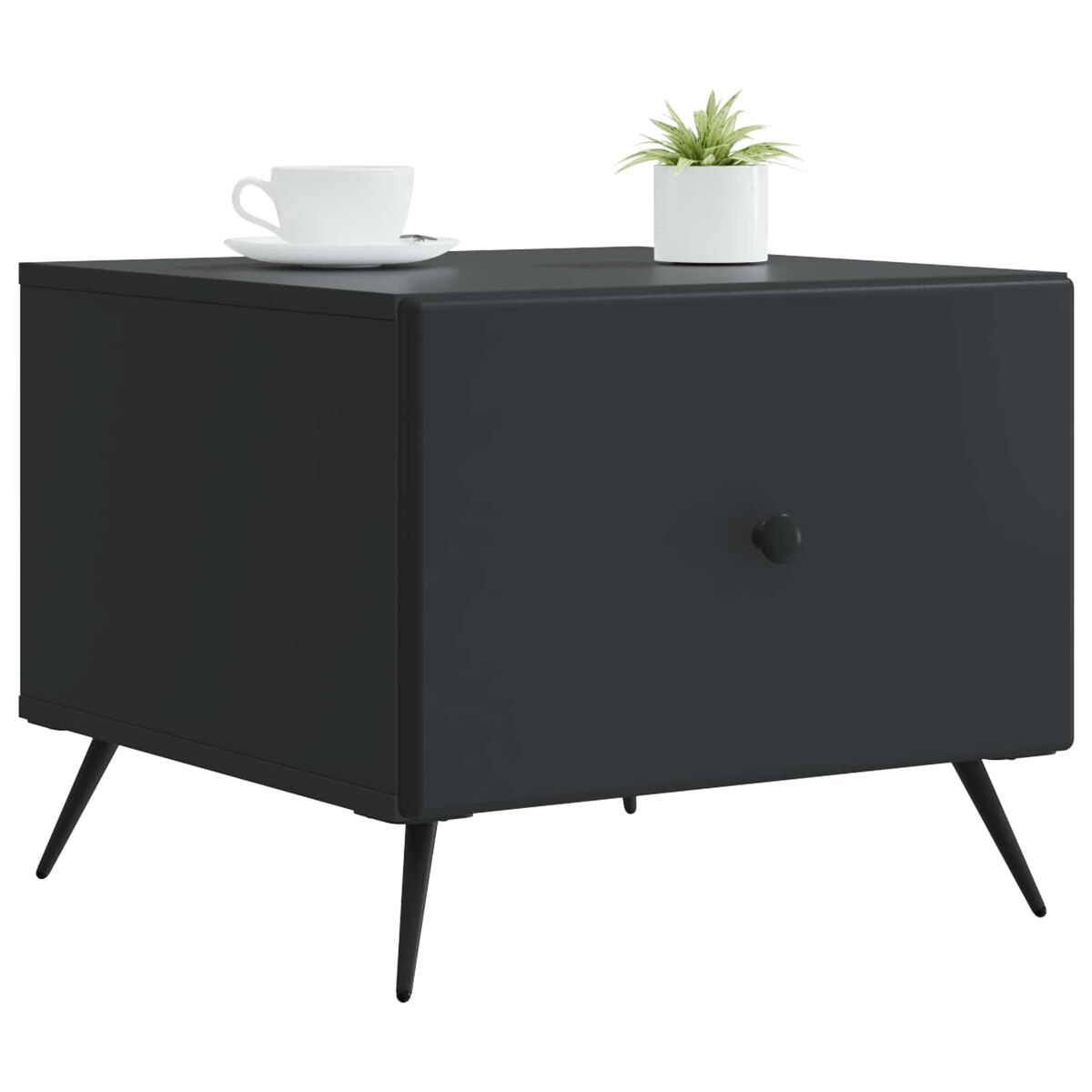 Mesa de centro, mesa baixa, preto 49 x 50 x 40 cm derivados de madeira