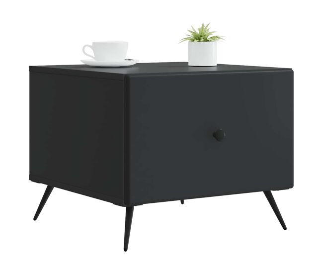 Mesa de centro, mesa baixa, preto 49 x 50 x 40 cm derivados de madeira