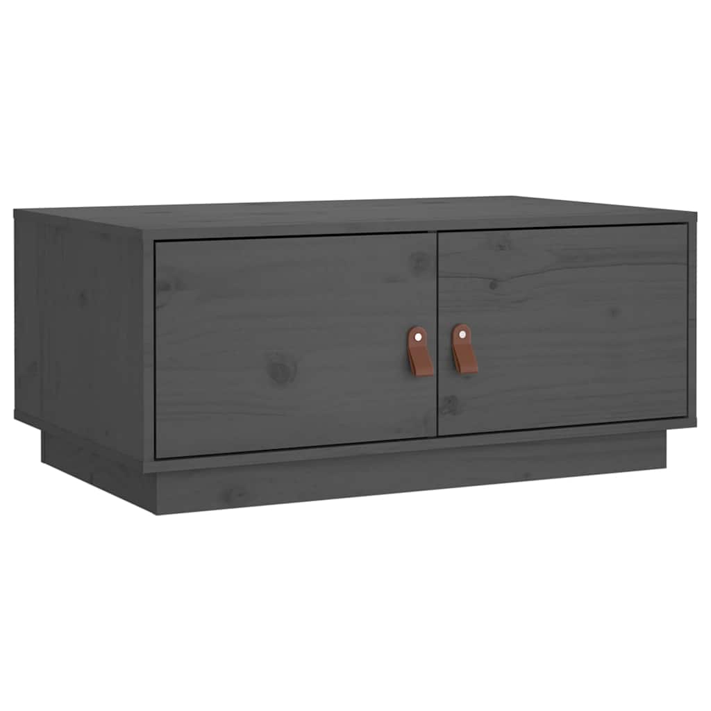 Mesa de centro, mesa baixa, 80x50x35 cm pinho maciço cinza