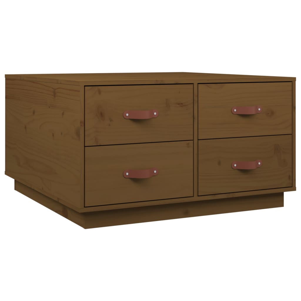 Mesa de centro, mesa baixa, 80x80x45 cm pinho maciço castanho mel