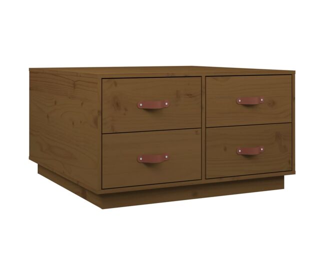 Mesa de centro, mesa baixa, 80x80x45 cm pinho maciço castanho mel