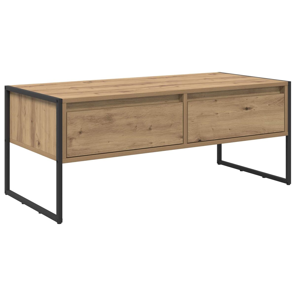 Mesa de centro, mesa baixa, com gaveta carvalho artesanal 100 x 46 x 40 cm