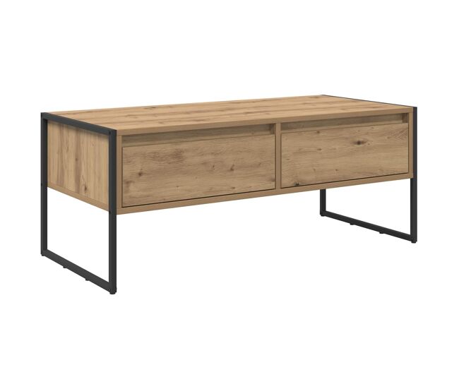 Mesa de centro, mesa baixa, com gaveta carvalho artesanal 100 x 46 x 40 cm