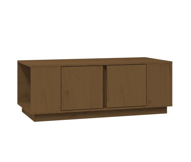 Mesa de centro, mesa baixa, 110x50x40cm madeira de pinho maciça castanho mel