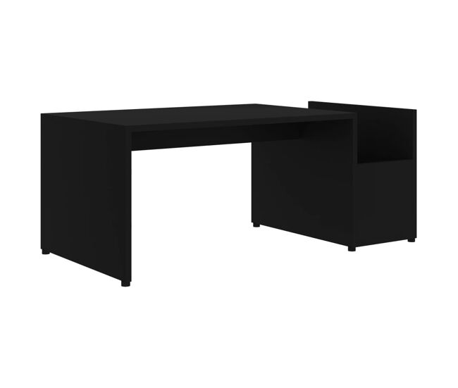 Mesa de centro, mesa baixa, 90x45x35 cm derivados de madeira preto