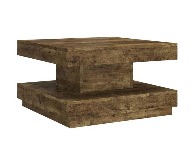 Mesa de centro, mesa baixa, 60x60x35 cm mdf castanho-escuro