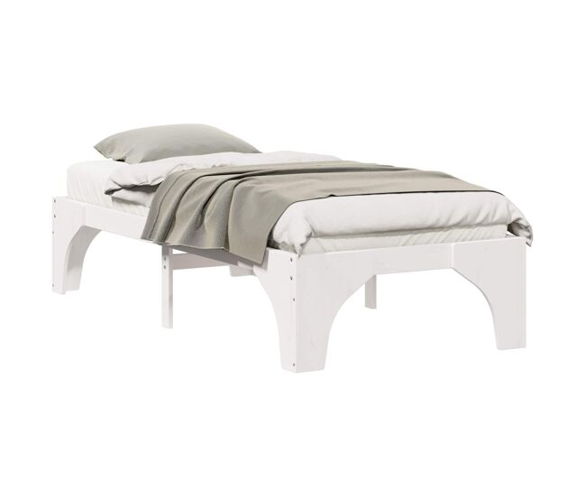 Estrutura de cama de solteiro para adultos - branco 100 x 200 cm