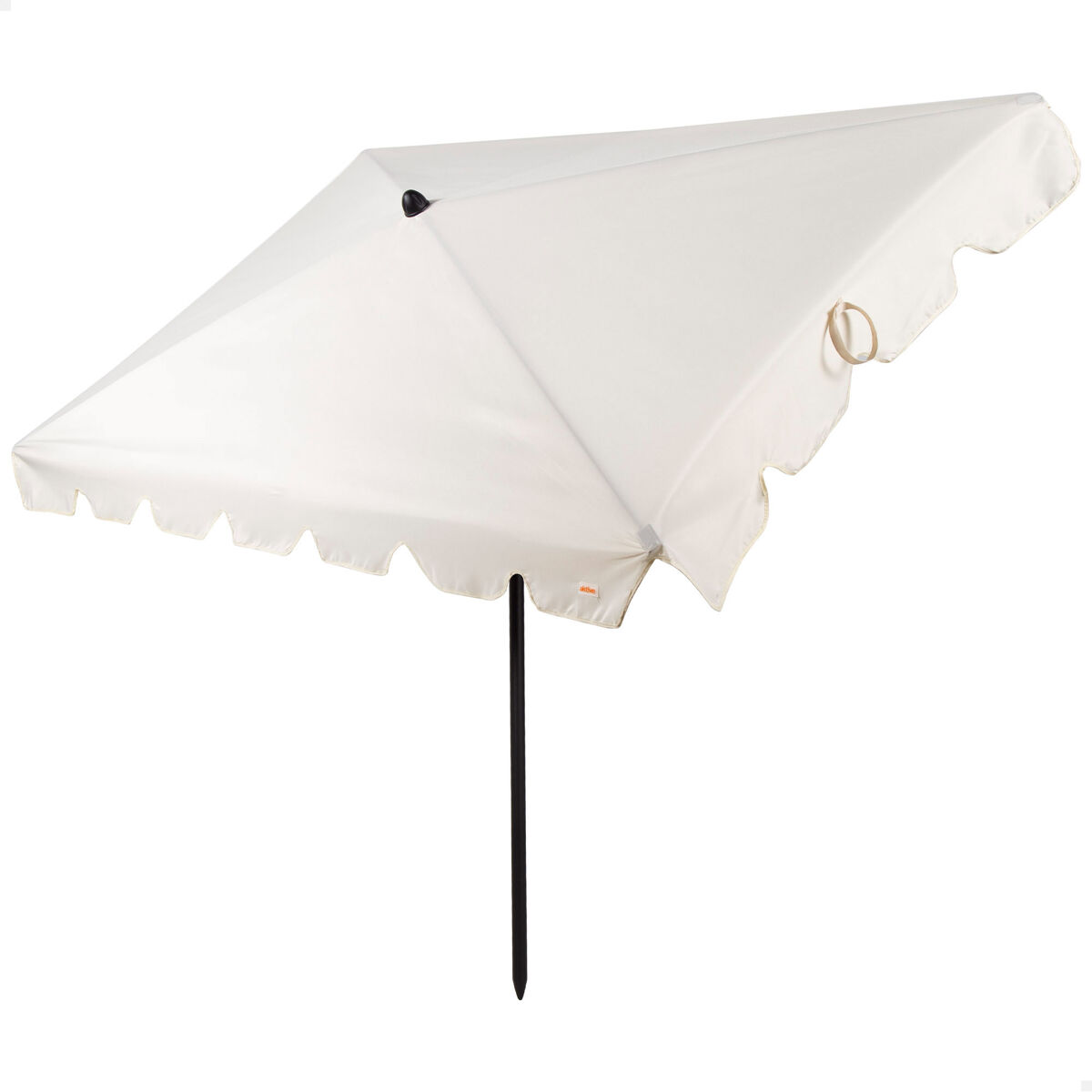 Aktive guarda-sol retangular 200x125 cm cor creme com proteção solar