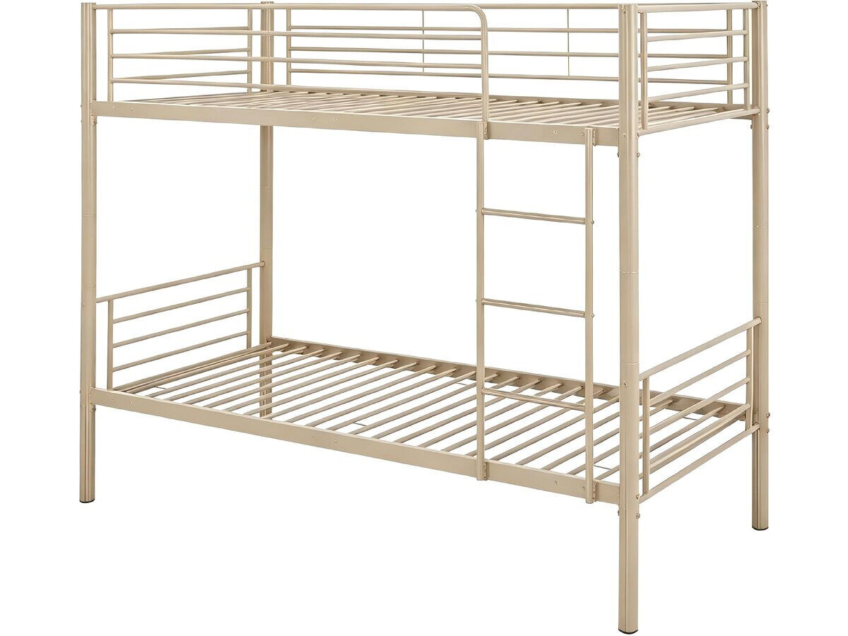 Cama de beliche em metal  - 90 x 190 cm - gris-escuro