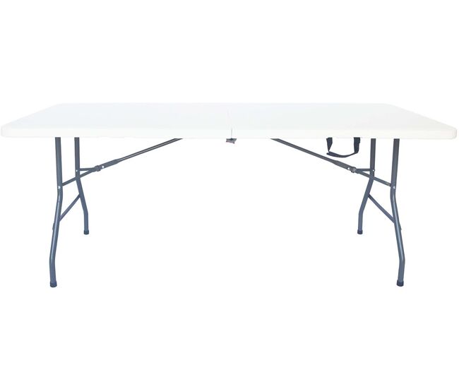 Mesa dobrável de jardim "dobrável" - 180 x 74 x 74 cm - branca
