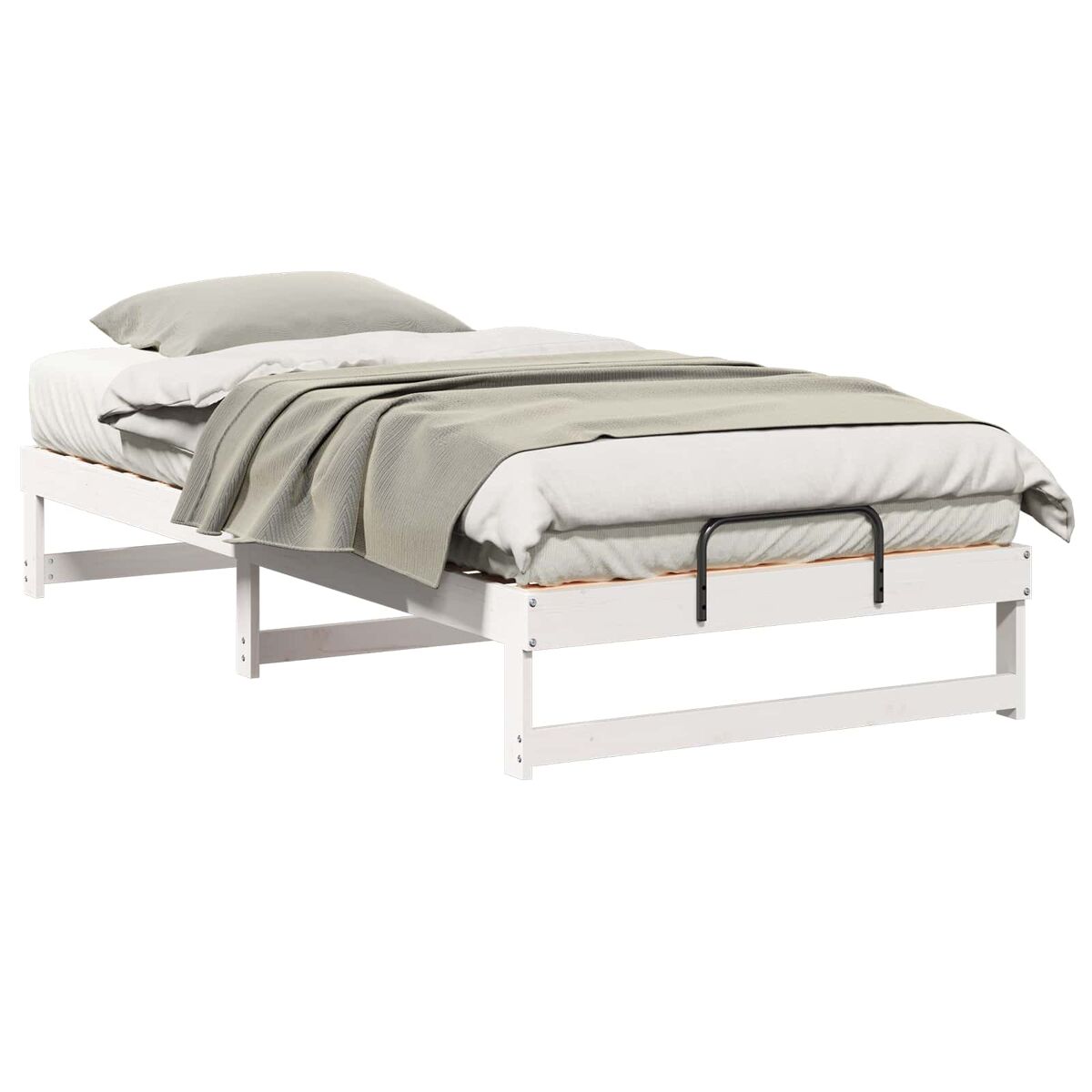 Estrutura de cama de solteiro para adultos - branco 100 x 200 cm