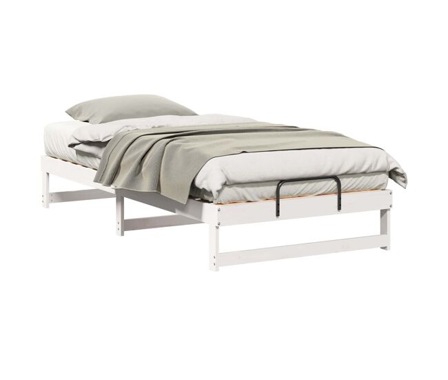 Estrutura de cama de solteiro para adultos - branco 100 x 200 cm