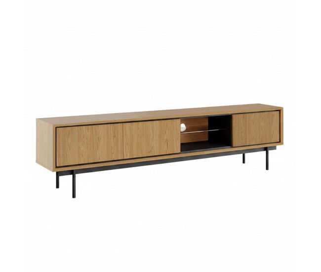 Móvel de tv 3 portas 200 cm vidia madeira