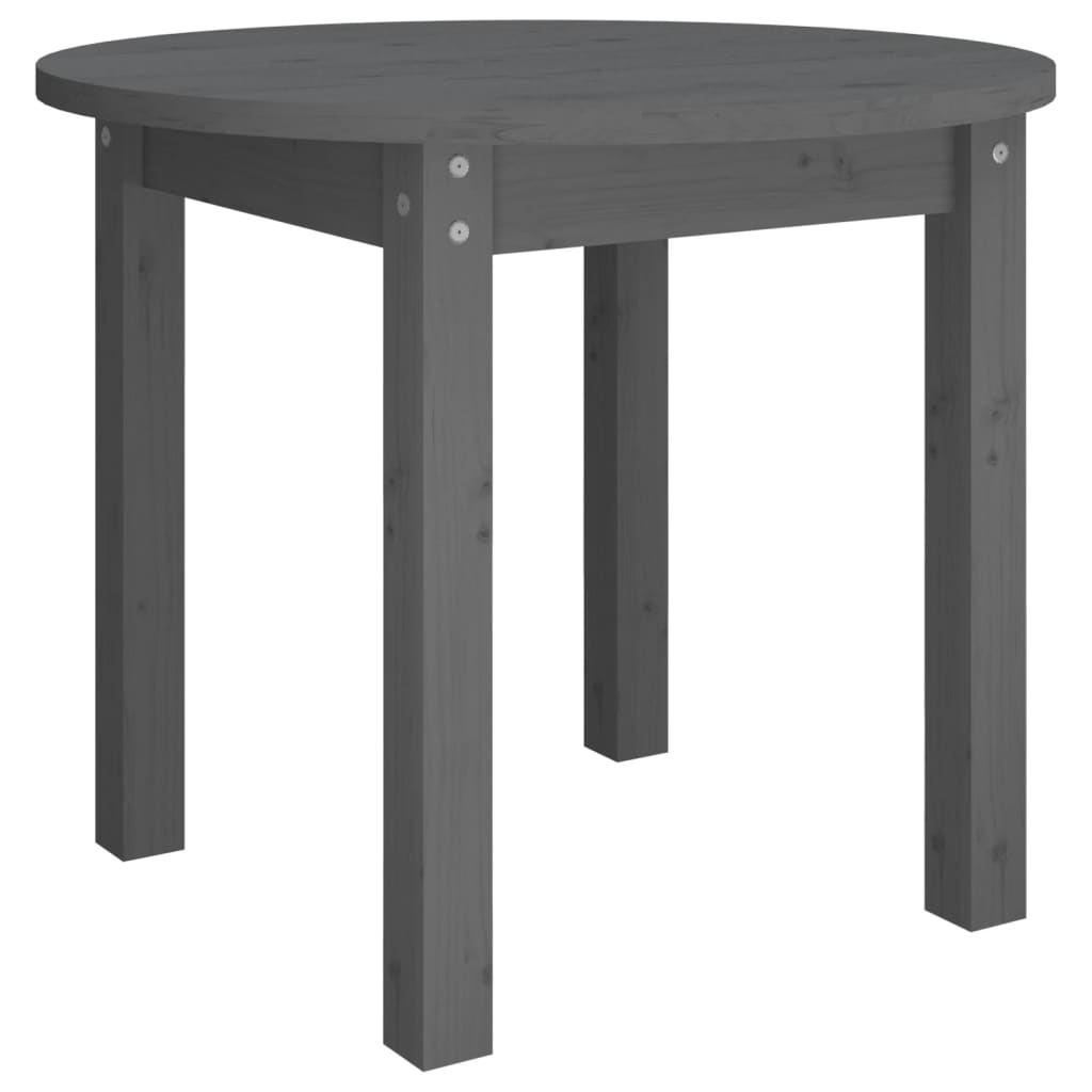 Mesa de centro, mesa baixa, ø 55x45 cm madeira de pinho maciça cinzento
